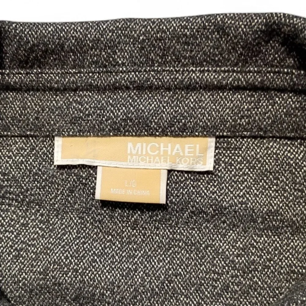 Michael Kors Women's Jacket Blazer Distressed Metal Button Women's Size L